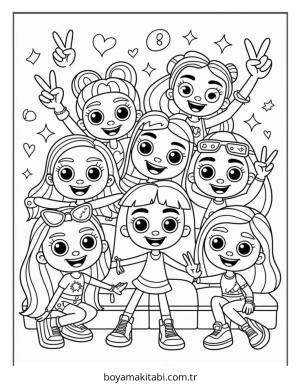 Bratz boyama sayfası – eğlenceli etkinlik, el becerilerini geliştirir