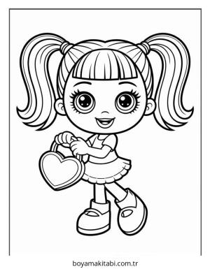 Bratz boyama sayfası – PDF indir, sevimli karakter
