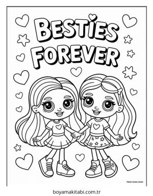 Bratz boyama sayfası – renkli çizimler, okul öncesi