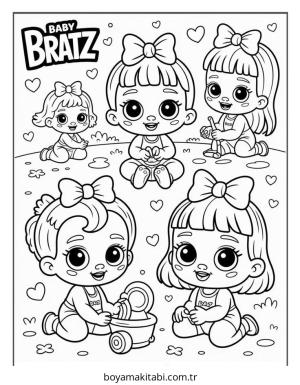 Bratz boyama sayfası – çocuklar için, çizgi film temalı