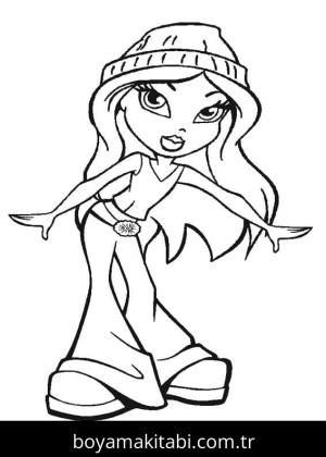 Bratz boyama sayfası – çocuk aktivitesi, PDF indir