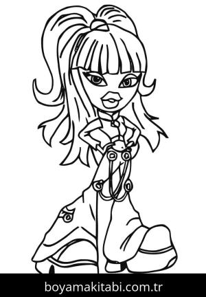 Bratz boyama sayfası – boyama etkinliği, çocuk aktivitesi