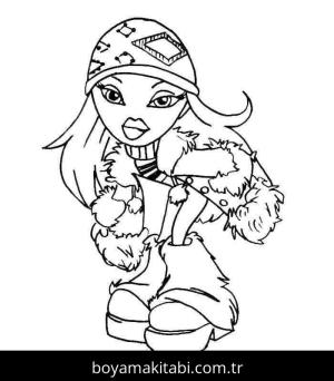 Bratz boyama sayfası – boyama çalışması, yaratıcılığı geliştirir