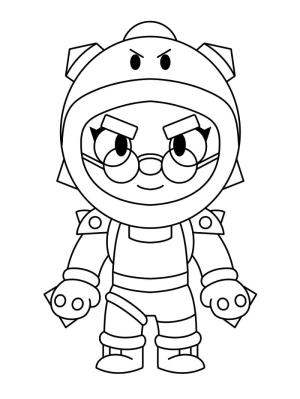 Brawl Stars boyama sayfası, Brawl Stars coloring page, Brawl Stars’ta Rosa’yı çizin, 