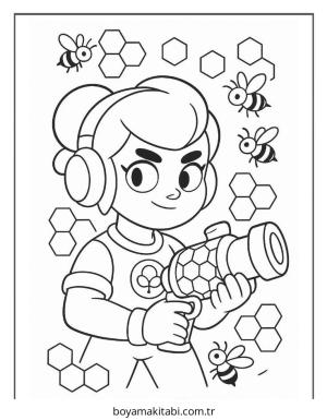 Brawl Stars boyama sayfası – çocuk aktivitesi, PDF indir