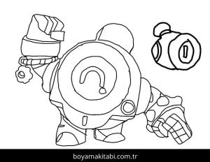 Brawl Stars boyama sayfası – eğlenceli etkinlik, el becerilerini geliştirir