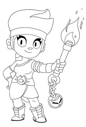 Brawl Stars boyama sayfası, Brawl Stars coloring page, Brawl Stars Amber’ı çiz, 