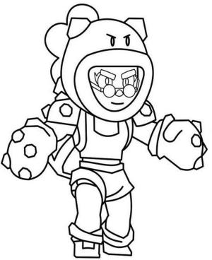 Brawl Stars boyama sayfası, Brawl Stars coloring page, Brawl Stars Rosa’yı çiz, 