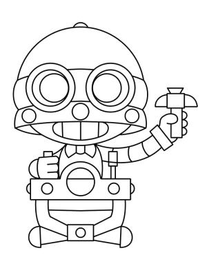 Brawl Stars boyama sayfası, Brawl Stars coloring page, Brawl Stars’da Carl’ı çiz, 