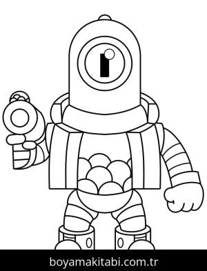 Brawl Stars boyama sayfası – çocuklar için, çizgi film temalı