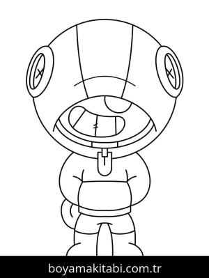 Brawl Stars boyama sayfası – çizgi film temalı, basit çizim