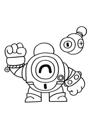 Brawl Stars boyama sayfası, Brawl Stars coloring page, Brawl Stars Nani’yi çiz, 