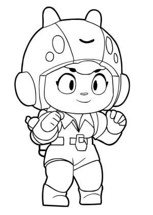 Brawl Stars boyama sayfası, Brawl Stars coloring page, Brawl Stars Bea’yi çiz, 