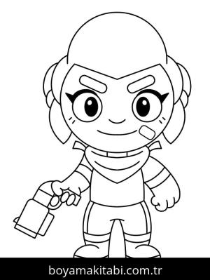 Brawl Stars boyama sayfası – sanatsal çalışma, çocuklar için