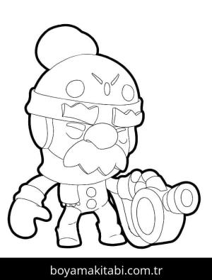 Brawl Stars boyama sayfası – boyama çalışması, yaratıcılığı geliştirir