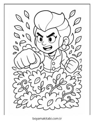 Brawl Stars boyama sayfası – basit çizim, kolay boyama