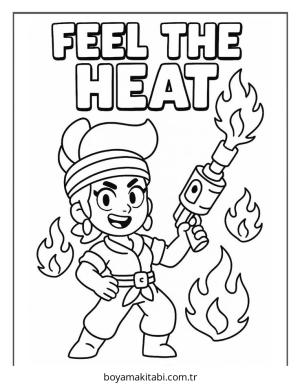 Brawl Stars boyama sayfası – çocuklar için, çizgi film temalı