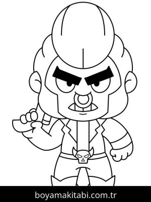 Brawl Stars boyama sayfası – PDF indir, sevimli karakter