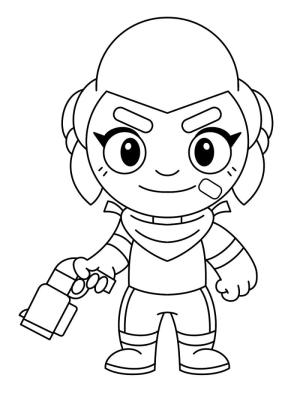 Brawl Stars boyama sayfası, Brawl Stars coloring page, Yazdırılabilir Brawl Stars çizimi, 