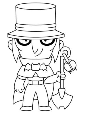 Brawl Stars boyama sayfası, Brawl Stars coloring page, Brawl Stars Mortis’i çiz, 