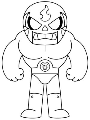 Brawl Stars boyama sayfası, Brawl Stars coloring page, Brawl Stars El Primo’yu çiz, 