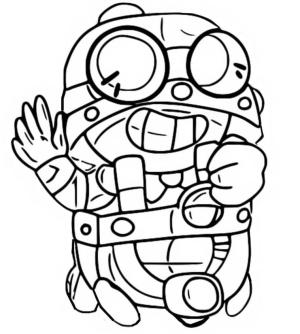 Brawl Stars boyama sayfası, Brawl Stars coloring page, Brawl Stars Carl’ı çiz, 