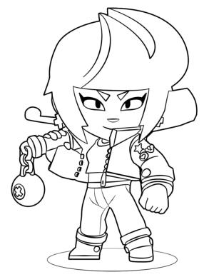 Brawl Stars boyama sayfası, Brawl Stars coloring page, Kavga Yıldızları Bibi, 