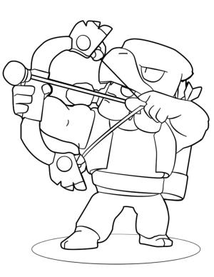 Brawl Stars boyama sayfası, Brawl Stars coloring page, Kavga Yıldızları Bo, 