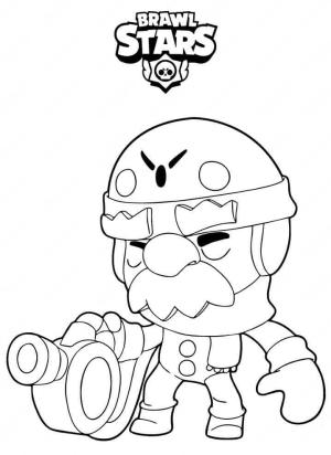 Brawl Stars boyama sayfası, Brawl Stars coloring page, Brawl Stars’da Gale’i çizin, 