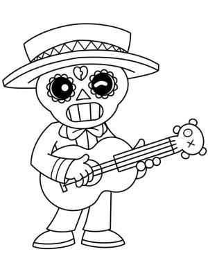 Brawl Stars boyama sayfası, Brawl Stars coloring page, Brawl Stars Poco’yu çiz, 