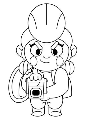 Brawl Stars boyama sayfası, Brawl Stars coloring page, Brawl Stars Pam’ı çiz, 