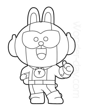 Brawl Stars boyama sayfası, Brawl Stars coloring page, Brawl Stars Cony Max’i çiz, 