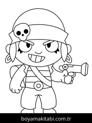 Brawl Stars boyama sayfası – kolay boyama, eğitici aktivite