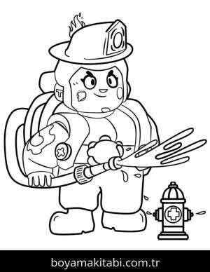 Brawl Stars boyama sayfası – basit çizim, kolay boyama