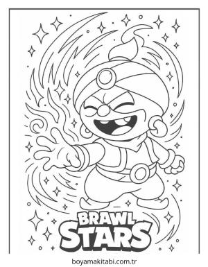 Brawl Stars boyama sayfası – PDF indir, sevimli karakter