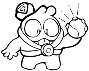 Brawl Stars boyama sayfası, Brawl Stars coloring page, Brawl Stars Squeak’ı çiz, 