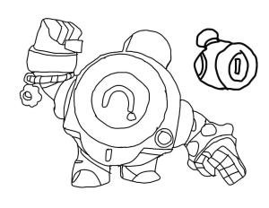 Brawl Stars boyama sayfası, Brawl Stars coloring page, Brawl Stars’ta Nani’yi çizin, 