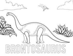 Brontozor boyama sayfası,  coloring page, Brontosaurus Dinozor, 