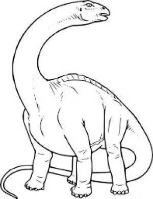 Brontozor boyama sayfası,  coloring page, Basit Brontosaurus, 