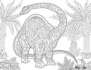 Brontozor boyama sayfası,  coloring page, Brontosaurus Mandala, 