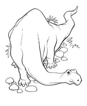 Brontozor boyama sayfası,  coloring page, Brontosaurus Yürüyüşü, 