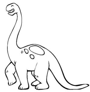 Brontozor boyama sayfası,  coloring page, Komik Brontosaurus, 