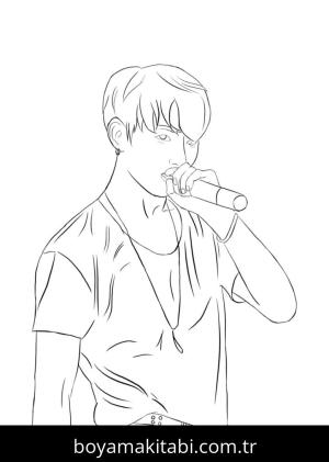 BTS boyama sayfası – eğitici aktivite, yaratıcılık