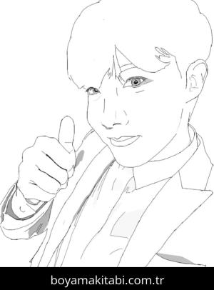 BTS boyama sayfası – boyama etkinliği, çocuk aktivitesi