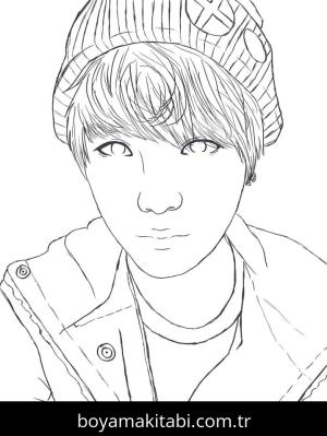 BTS boyama sayfası – okul öncesi, evde etkinlik