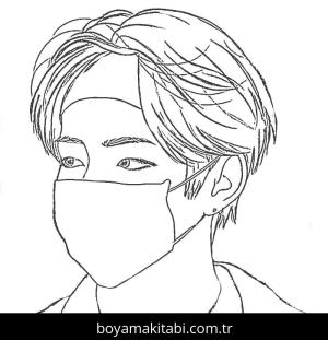 BTS boyama sayfası – el becerilerini geliştirir, boyama çalışması