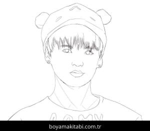 BTS boyama sayfası – çocuklar için, çizgi film temalı