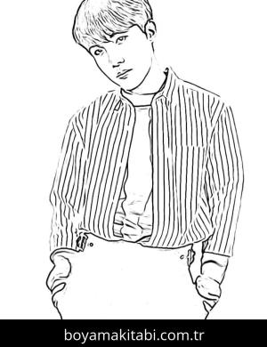 BTS boyama sayfası – eğlenceli etkinlik, el becerilerini geliştirir