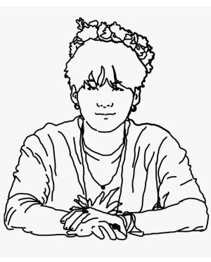 BTS boyama sayfası,  coloring page, BTS SUGA, 