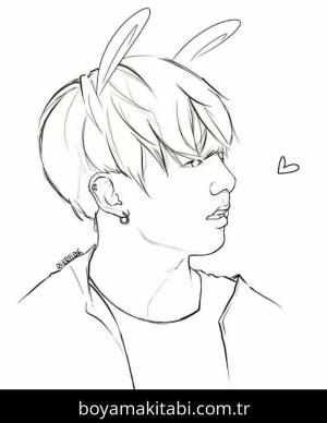 BTS boyama sayfası – çocuk aktivitesi, PDF indir